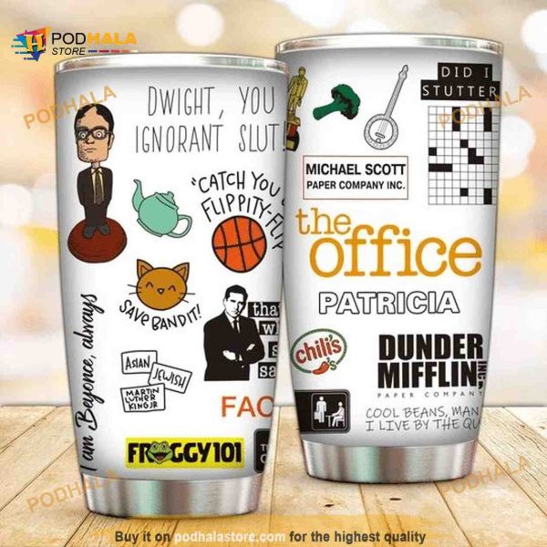 Dunder Mifflin Custom Name Gift Travel Coffee Tumbler