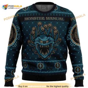 Dungeons & Dragons Monster Manual Chirstmas Funny Gift Ugly Wool Sweater