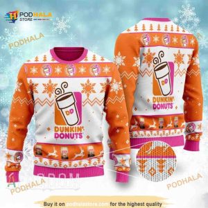 Dunkin’ Donuts Logo Chirstmas Gift Ugly Wool Sweater