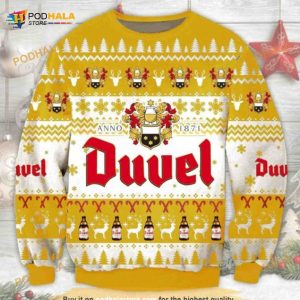 Duvel Belgian Beer Chirstmas Ugly Wool Sweater, Xmas Gifts