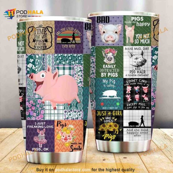 Easily Distracted By Pig Stainless Steel Cup Coffee Tumbler