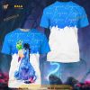Eeyore Donkey Blue Watercolor Glitter Disney Cartoon 3D Shirt