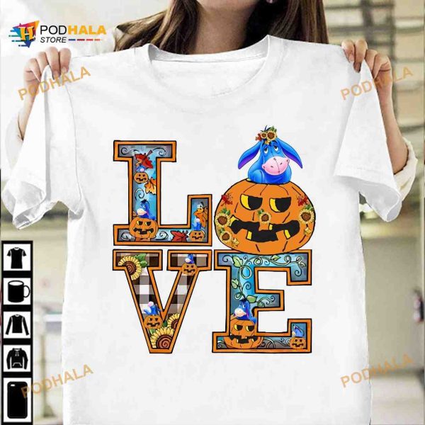 Eeyore Donkey Love Pumpkin Scary Funny Halloween Shirt