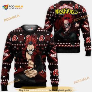 Eijirou Kirishima Anime My Hero Academia Xmas Ugly Christmas Sweater