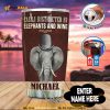 Elephant And Wine Personalized Gift Travel Coffee Tumbler