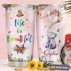 Elephant Christmas Personalized Life Is Beautiful Coffee Tumbler