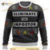 Eliminate The Impostor Among Us Xmas Ugly Wool Sweater