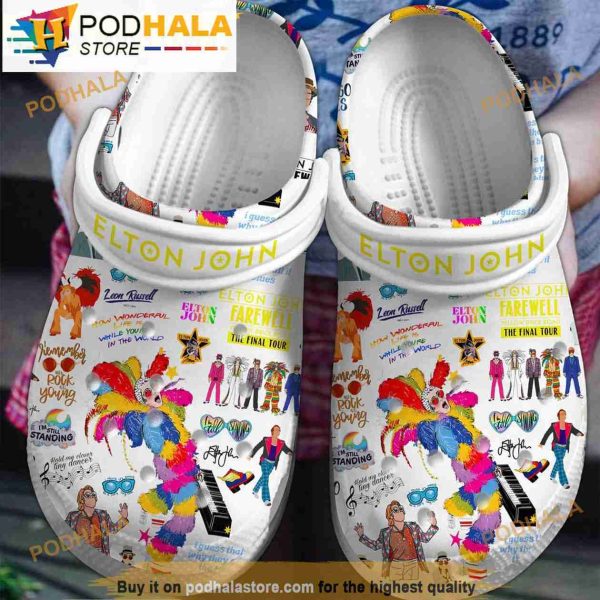 Elton John Music Crocband 3D Crocs Clog Shoes