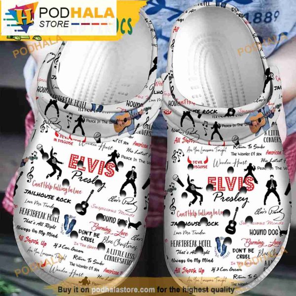 Elvis Presley Pattern Crocband 3D Crocs