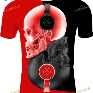 EmeJate 3D Printing Men's Shirt The Nightmare Before Christmas Jack & Sally Skellington Shirt