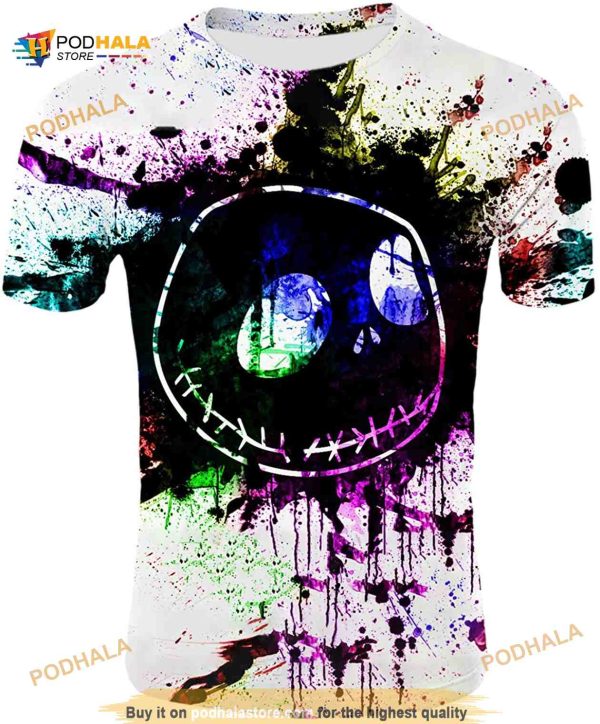 EmeJate Mens Christmas Halloween 3D Printed Short Sleeve Shirt