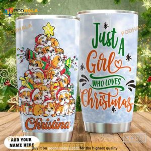 English Bulldog Christmas Personalized Coffee Tumbler