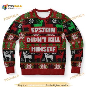 Epstein Didn’t Kill Himself Ugly Christmas Wool Sweater