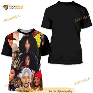 Erykah Badu Collage 3D Shirt