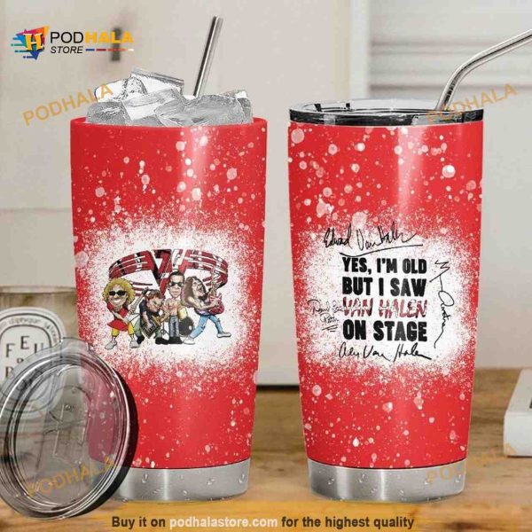 Evh Band Yes Im Old But I Saw Red Coffee Tumbler
