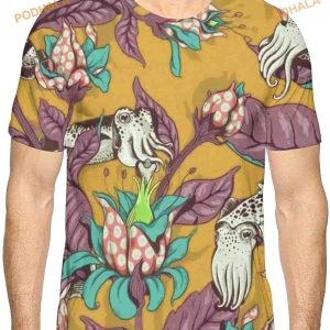 FBoys Dawanghua and Squid Athletic 3D Creative Print Shirt Short Sleeve Tees