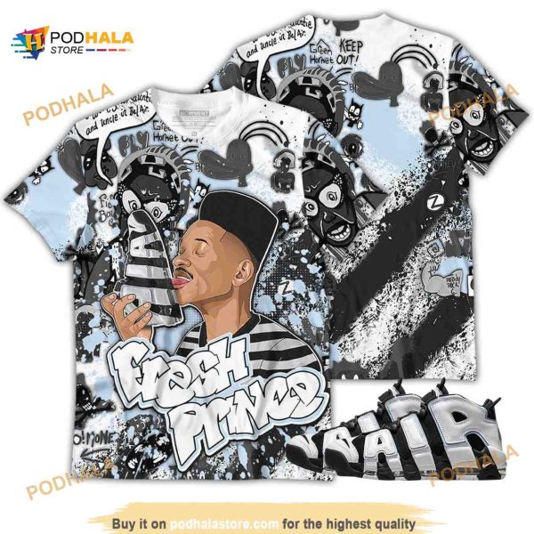 FP Lick Jordan Unisex Sneaker 3D Shirt Match Uptempo Cobalt Bliss Tee