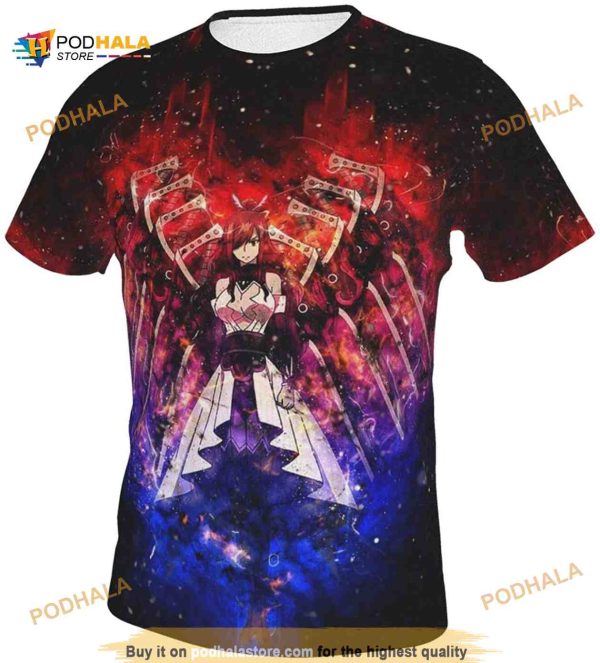 Fairy Tail 3D Pattern Printed Short Sleeve