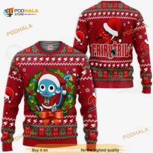 Fairy Tail Happy Ugly Christmas Custom Xmas Anime Christmas Sweater