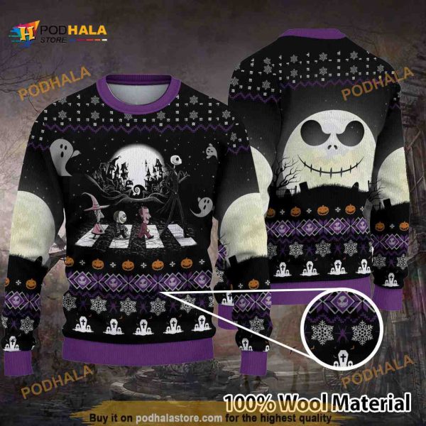 Family Matching The Nightmare Before Xmas Jack Skellington Sally Ugly Christmas Sweater
