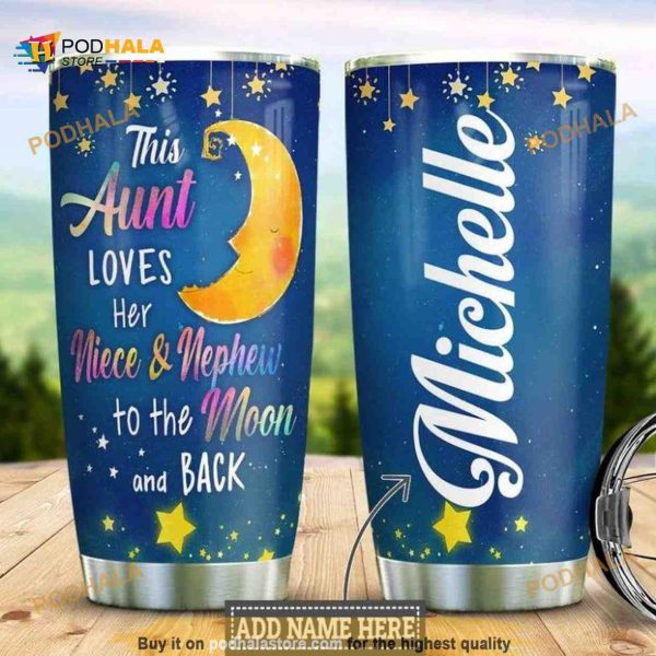 Family Moon Personalized 6 Gift Travel Coffee Tumbler