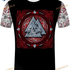 Fashion Men Viking Dragon Tattoo 3D Shirt