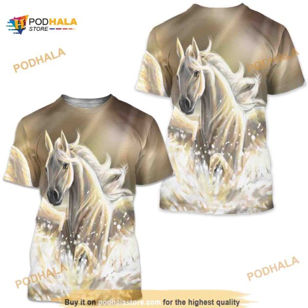 Fashion Mens Shirt 3D Printed Horse Shirt 3D