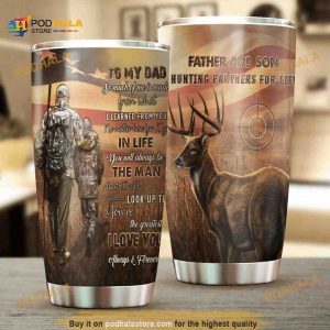 Father And Son Hunting Stainless Steel Cup Coffee Tumbler