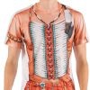 Faux Real Men's Halloween 3D Photo-Realistic Short Sleeve Shirt
