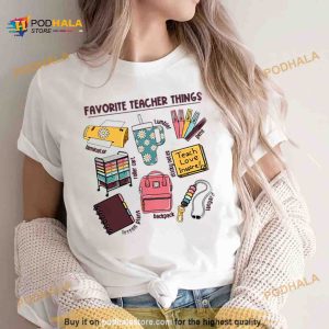 Favorite Teacher Things Retro Shirt 2