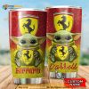 Ferari Baby Yoda Custom Name Gift Travel Coffee Tumbler