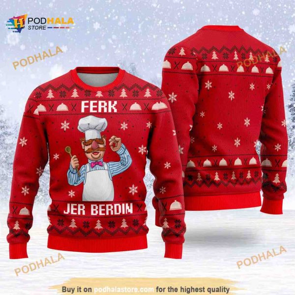 Ferk Jer Berdin The Swedish Chef Christmas Ugly Sweater