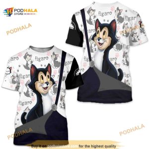 Figaro Cat Pinocchio Disney Unisex Casual Shirt 3D