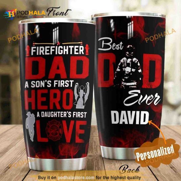 Fire Fighter Personalized Gift Travel Coffee Tumbler