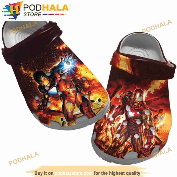 Fire Iron Man Crocband 3D Crocs