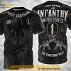 First Division Infantry 1st Retro M4 Distressed Metal Vintage 3D All Over Print Shirt