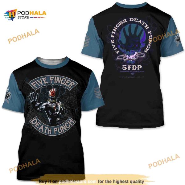 Five Finger Death Punch 3D Tshirt For Heavy Metal Fans