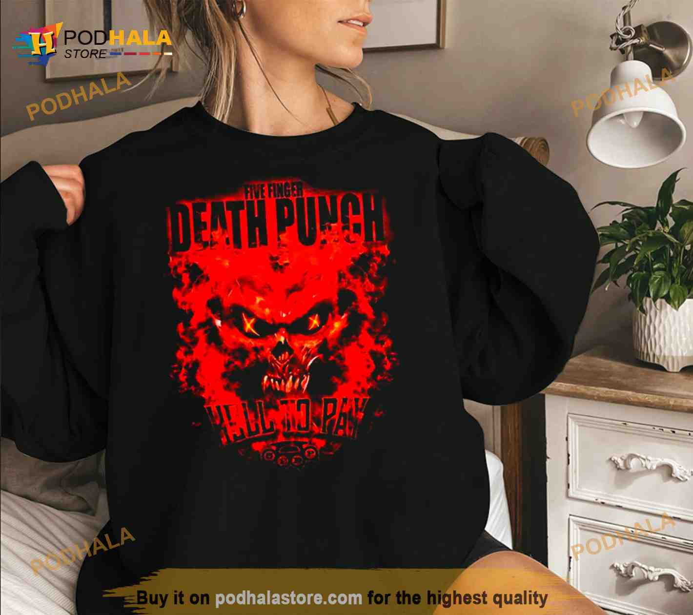 Custom Name Five Finger Death Punch Girl Skull Baseball Jersey For