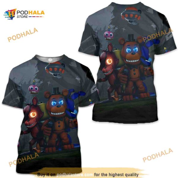 Five Nights at Freddy’s Kid’s Casual Shirt 3D Teens