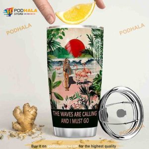Flamingo Wave Calling Stainless Steel Cup Coffee Tumbler