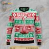 Flamingo Yoga Christmas Wool Funny Ugly Sweater