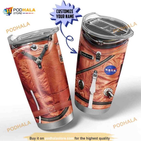 Flightsuit Nasa Space Force Astronaut Custom Name Coffee Tumbler