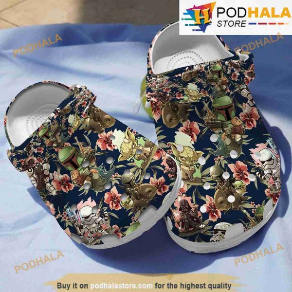 Floral Boba Fett Crocband 3D Crocs