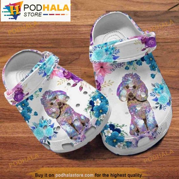 Floral Poodle Dog Mom 3D Crocs Crocband
