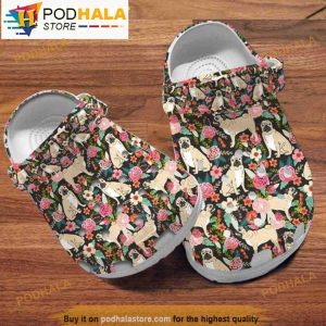 Floral Pug Flower Dog Mom 3D Crocs Crocband