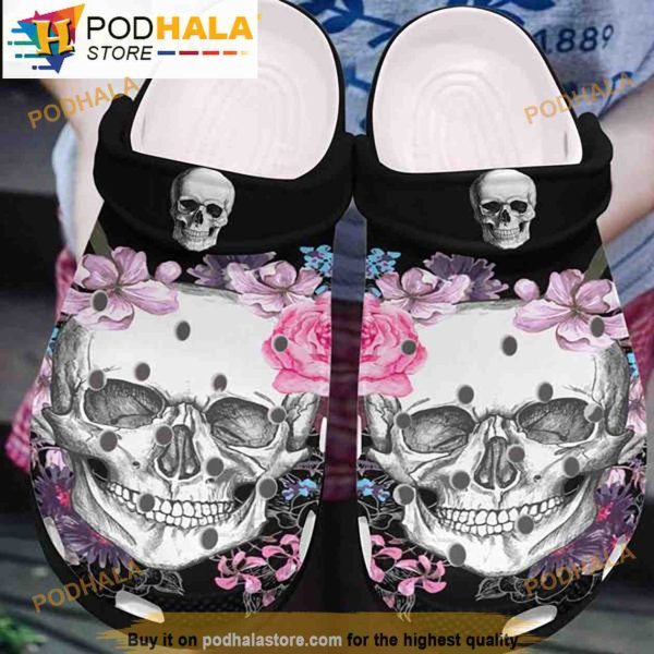 Floral Skull Gifts 3D Crocs Crocband Clog