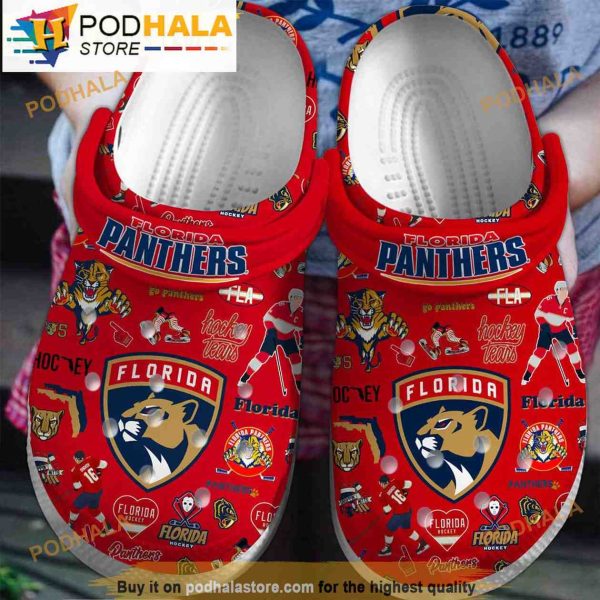 Florida Panthers NHL 3D Crocs Crocband Slippers