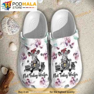 Flower Not Today Heifer Cow 3D Crocs Crocband