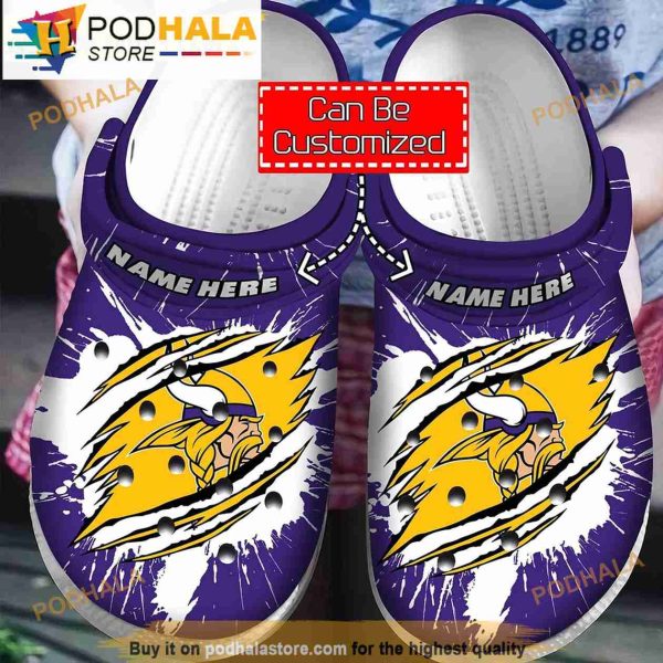 Football Personalized Minnesota Vikings NFL 3D Crocs