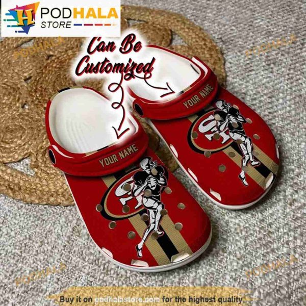 Football Personalized Player Sf 49ers NFL 3D Crocs Slippers